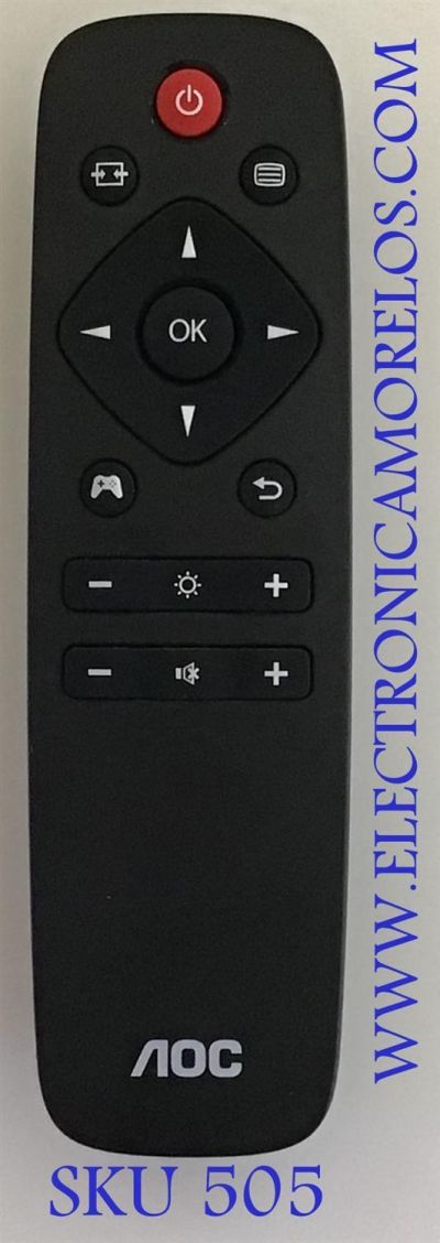 CONTROL REMOTO ORIGINAL AOC / HOF19I522GPDX / 190926 / 398GR08BEACN0090HL